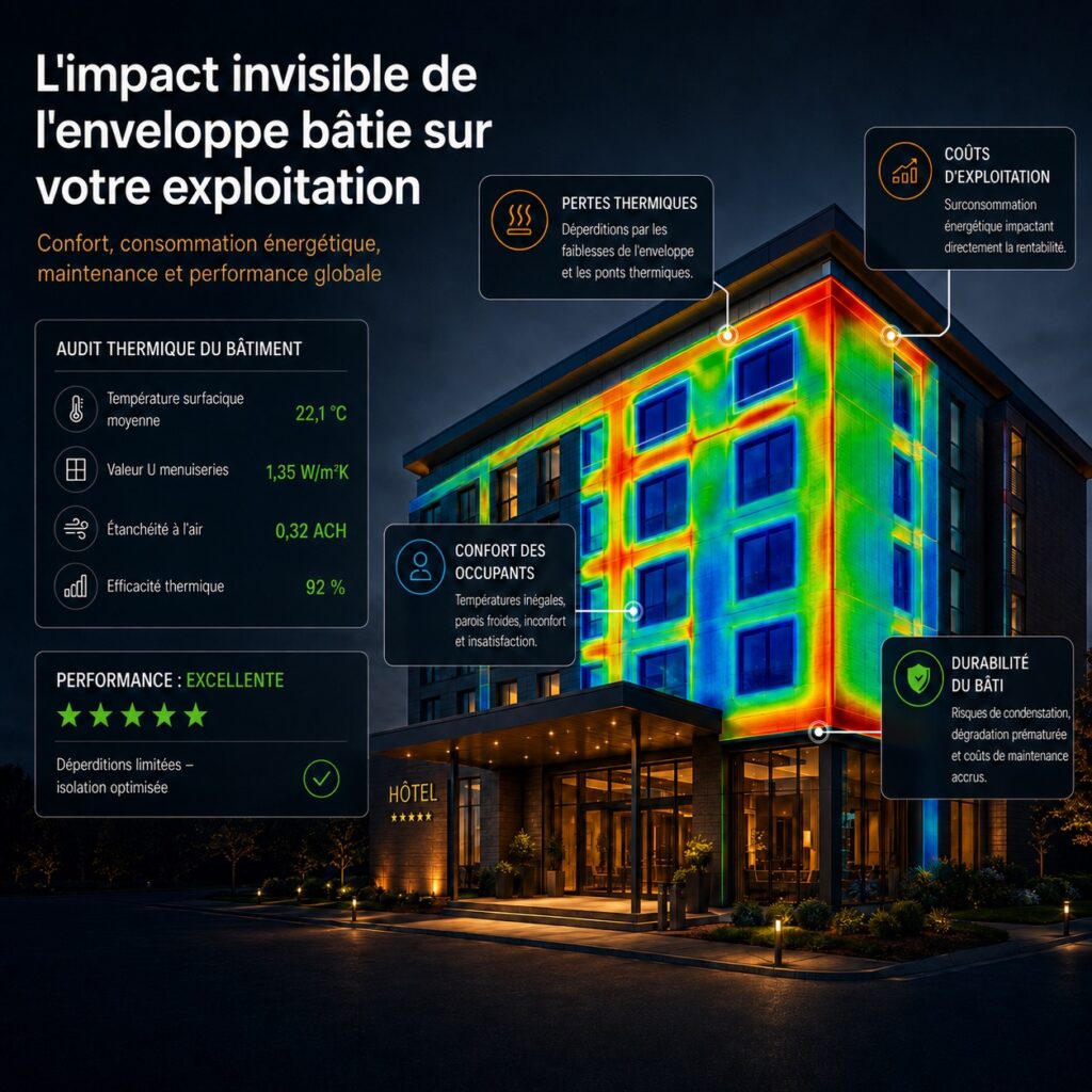 Analyse thermique de l’enveloppe bâtie d’un hôtel pour réduire les déperditions énergétiques